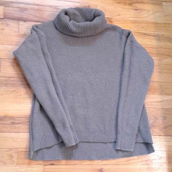 Madewell knit grey long sleeve turtleneck sweater size medium - Picture 2 of 4